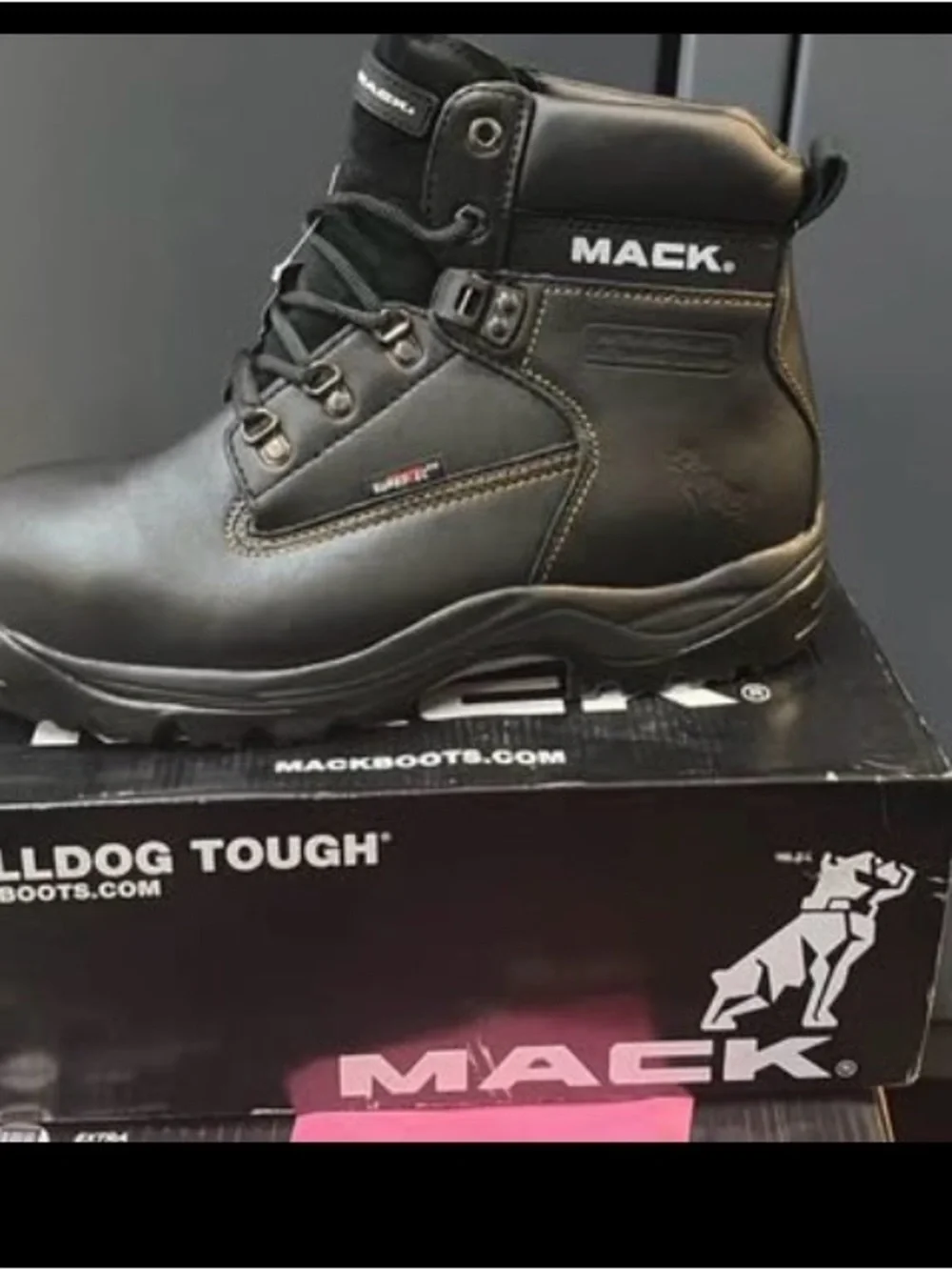 Men's Black Safety Work Boot - Rugged Leather Ankle Boot